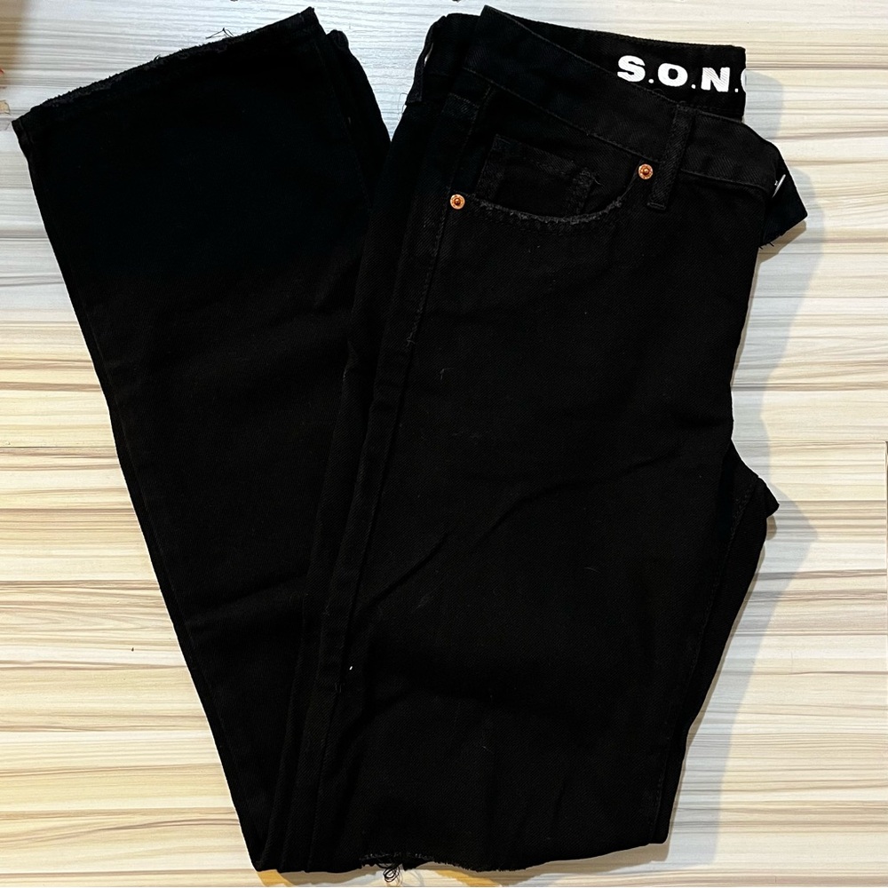 Song Jeans Women’s Black Denim Jeans- 90s Boyfriend Low Rise Dark Wash
Retro